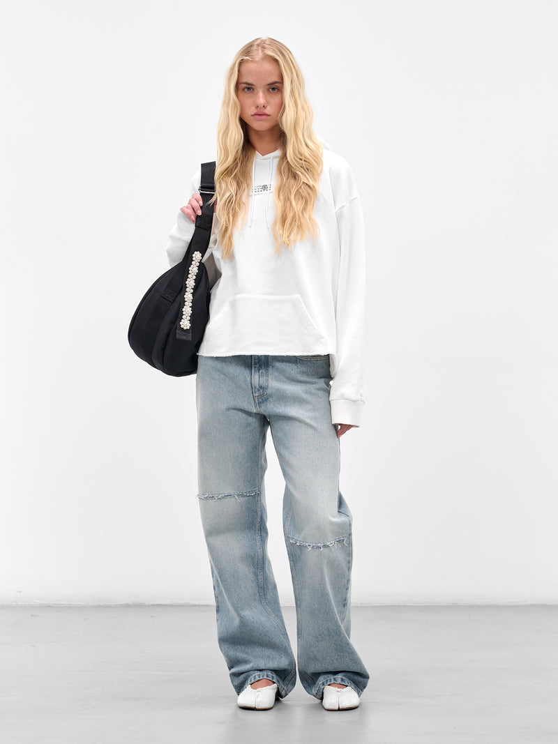MM6 MAISON MARGIELA Boxy Cropped Hoodie | H.Lorenzo - styled