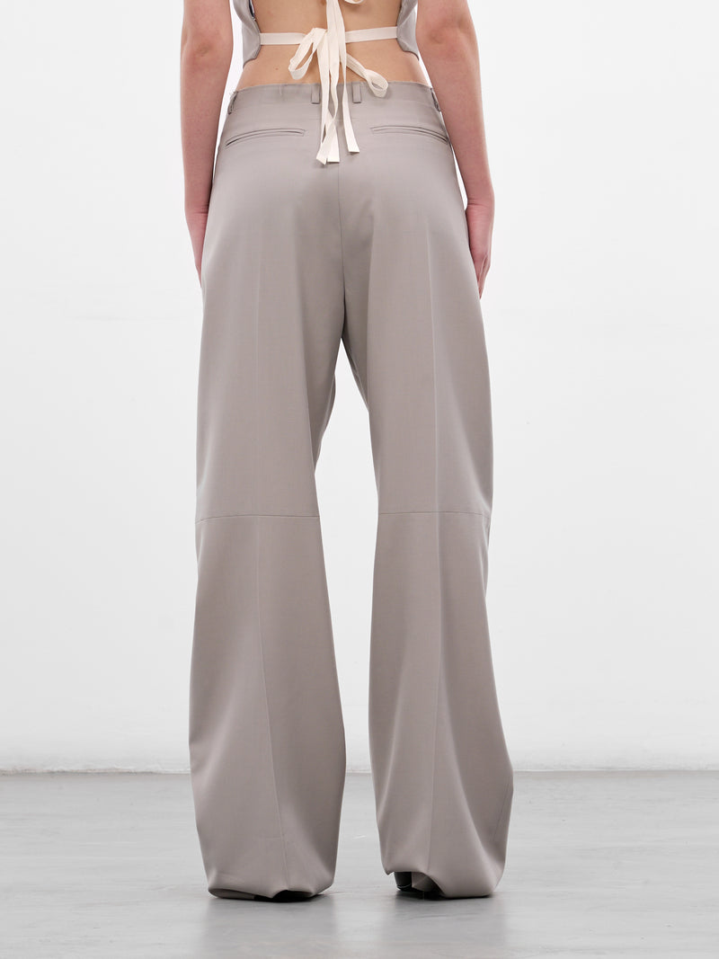 Gray Wool Wide Leg TRousers (S52KA0555-M35436-PALE-GREY)
