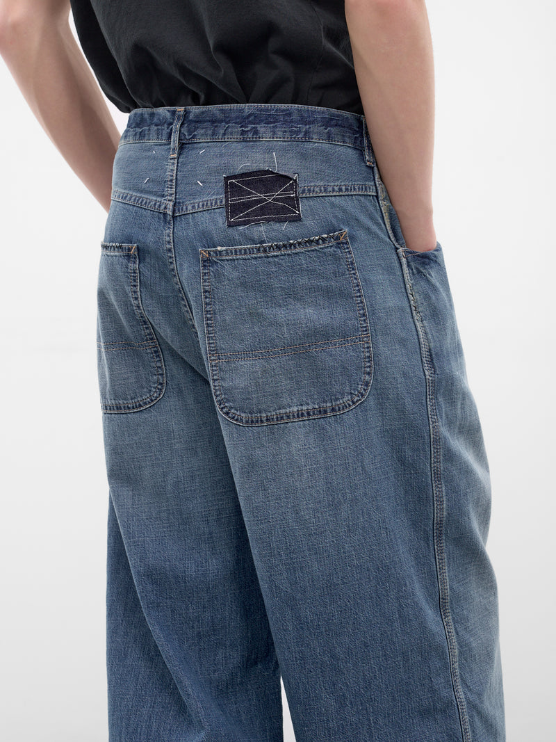 Blue Denim Wide Leg Jeans (S51KA0615-M30021-DENIM-BLUE)