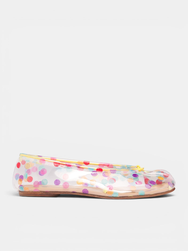 Transparent Confetti Tabi Ballerina Shoes (S58WZ0160-P7803-TRANSPARENT-MU)