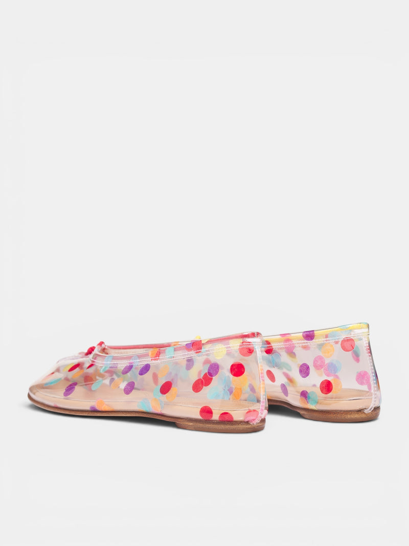 Transparent Confetti Tabi Ballerina Shoes (S58WZ0160-P7803-TRANSPARENT-MU)