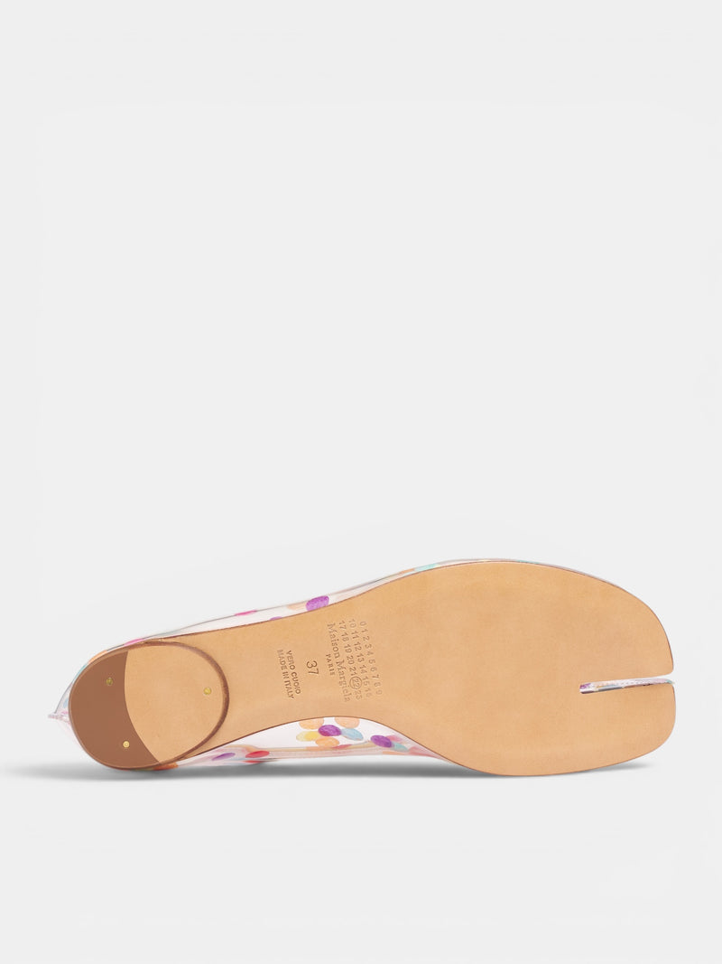 Transparent Confetti Tabi Ballerina Shoes (S58WZ0160-P7803-TRANSPARENT-MU)