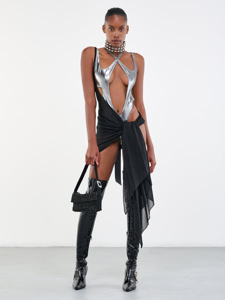Crossed Swim One-Piece (S5BW0002856-BW0002-CHROME)