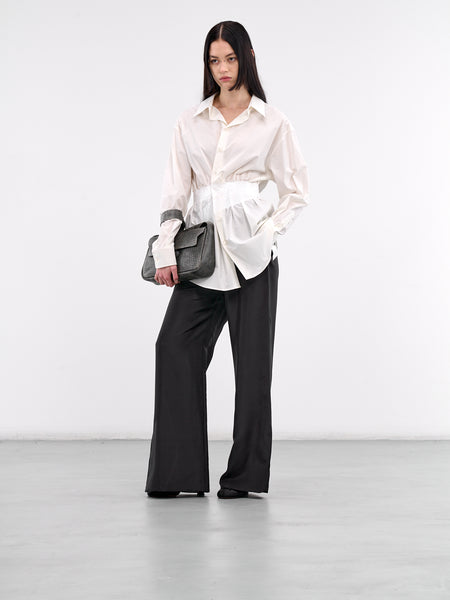 Tシャツ・カットソー Maison Margiela White poplin shirt (SI0DL0001S52245 100) Amazon | [Maison Martin Margiela] [メゾンマルジェラ]シャツ