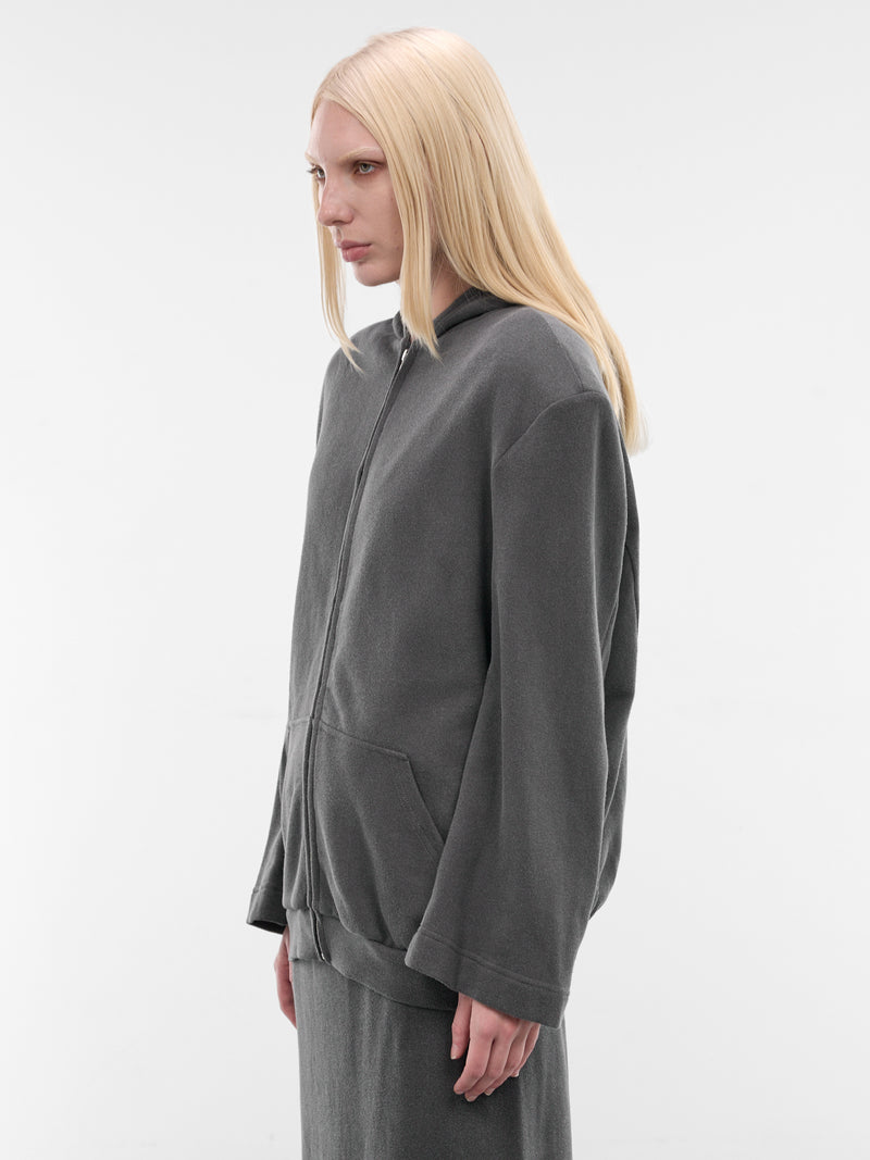 Gray Structured Shoulder Hoodie Jacket (S6-M-1028-1500-GREY)