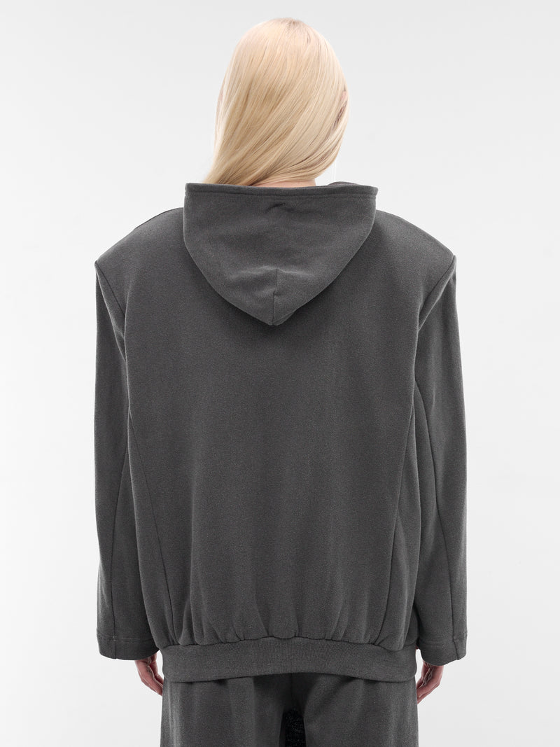 Gray Structured Shoulder Hoodie Jacket (S6-M-1028-1500-GREY)
