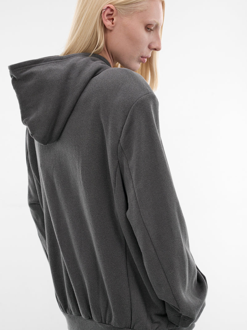 Gray Structured Shoulder Hoodie Jacket (S6-M-1028-1500-GREY)