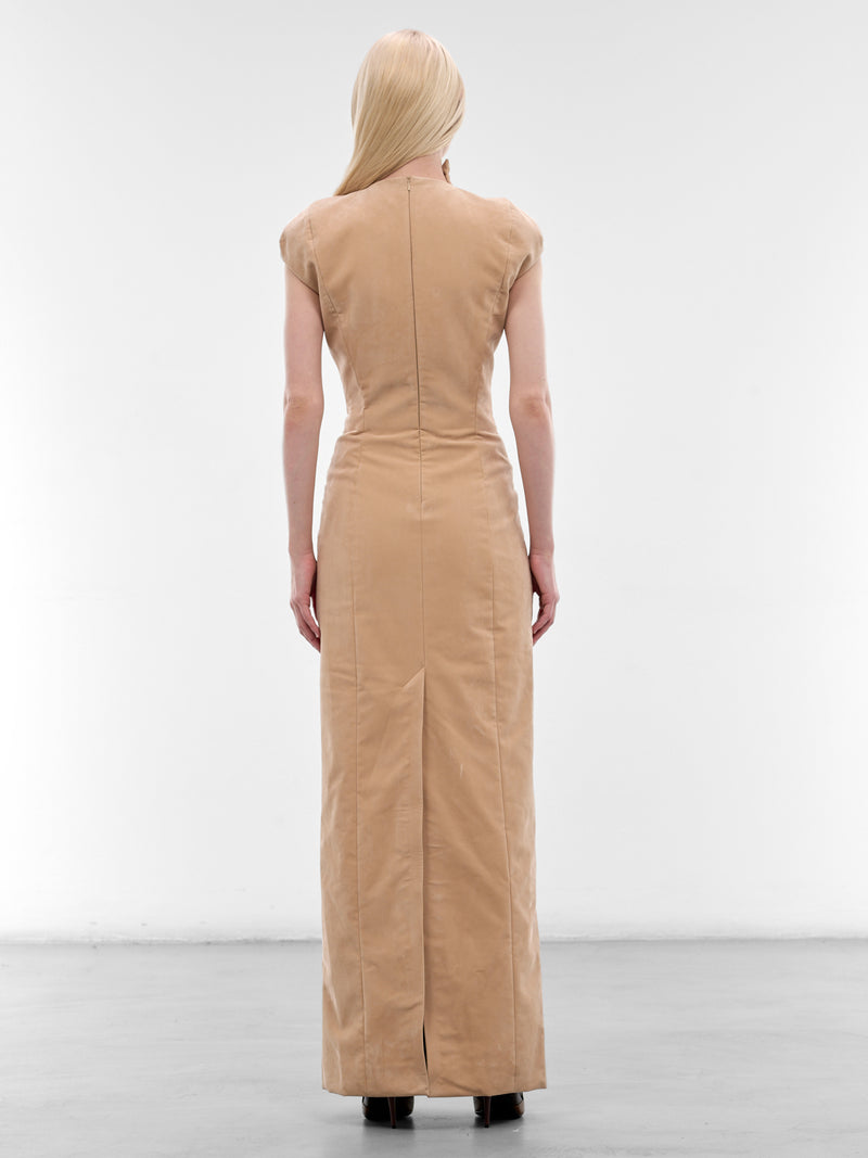 Nude Velvet Hanger Display Dress (S6-M6073-2000-NUDE)