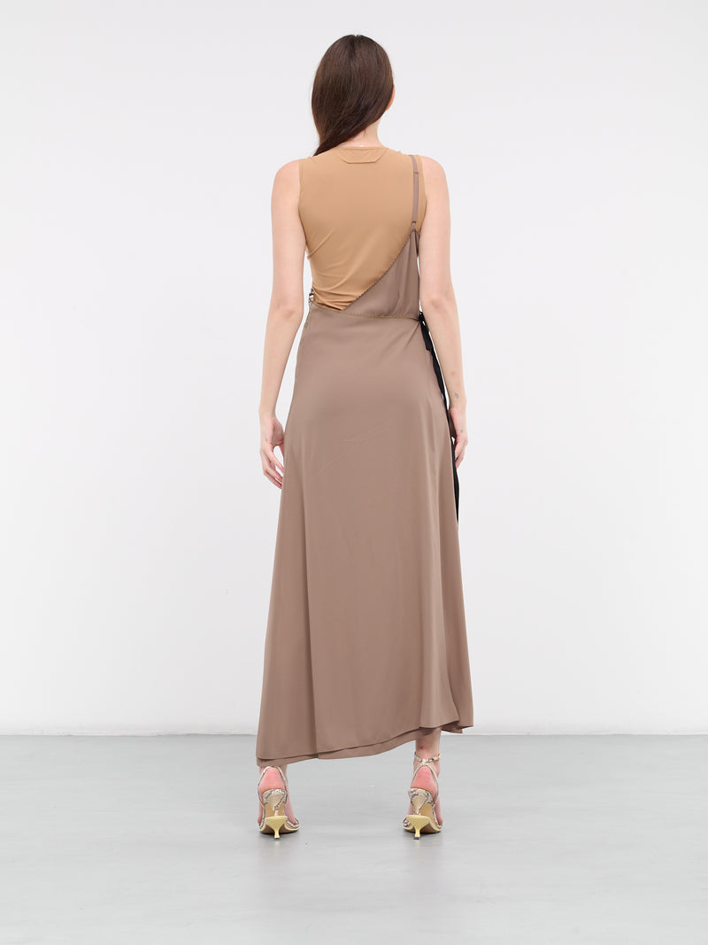 Asymmetric Maxi Dress (S62DG0019-MTN009-BROWN)