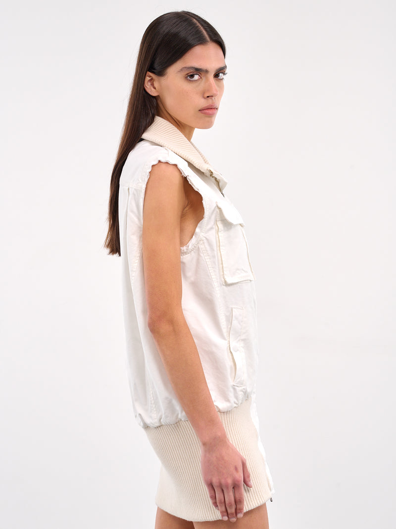 Cotton Utility Vest (S62FB0078-S78548-WHITE)