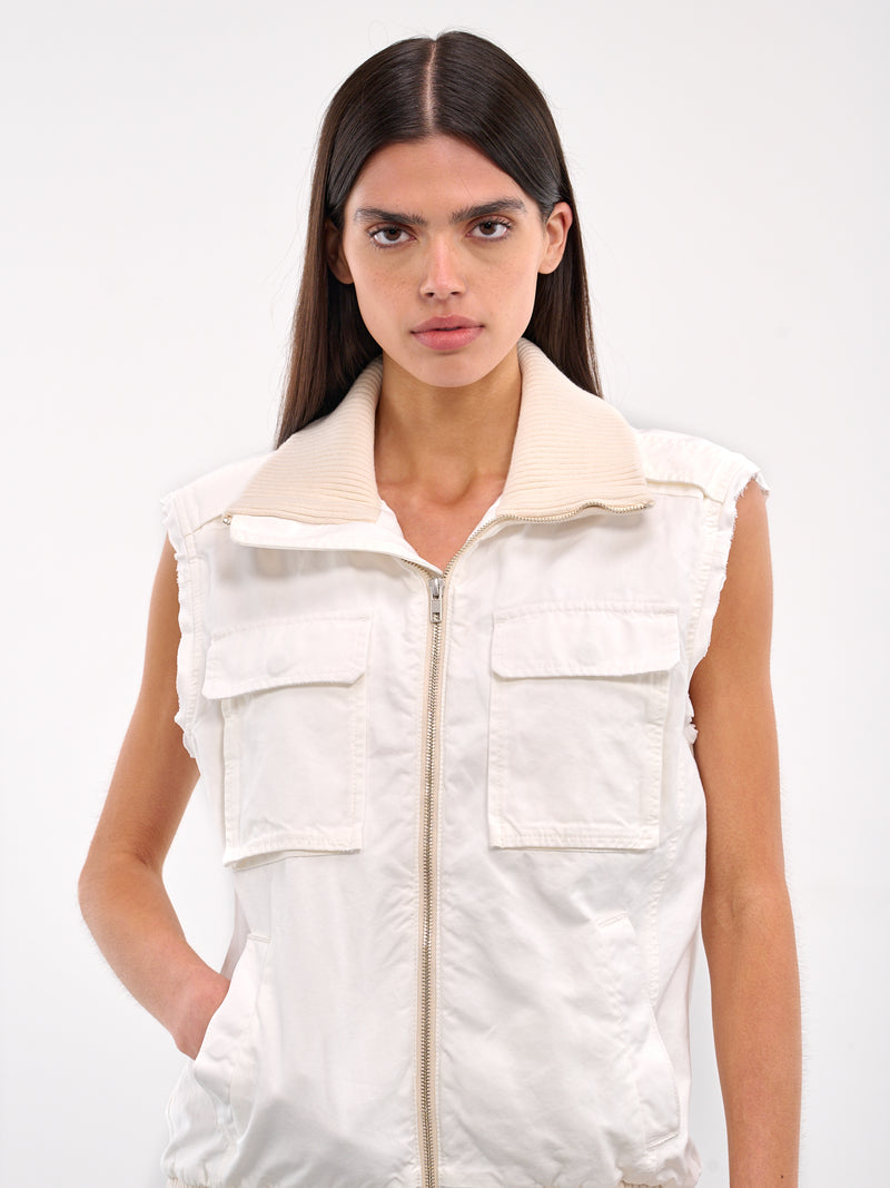 Cotton Utility Vest (S62FB0078-S78548-WHITE)