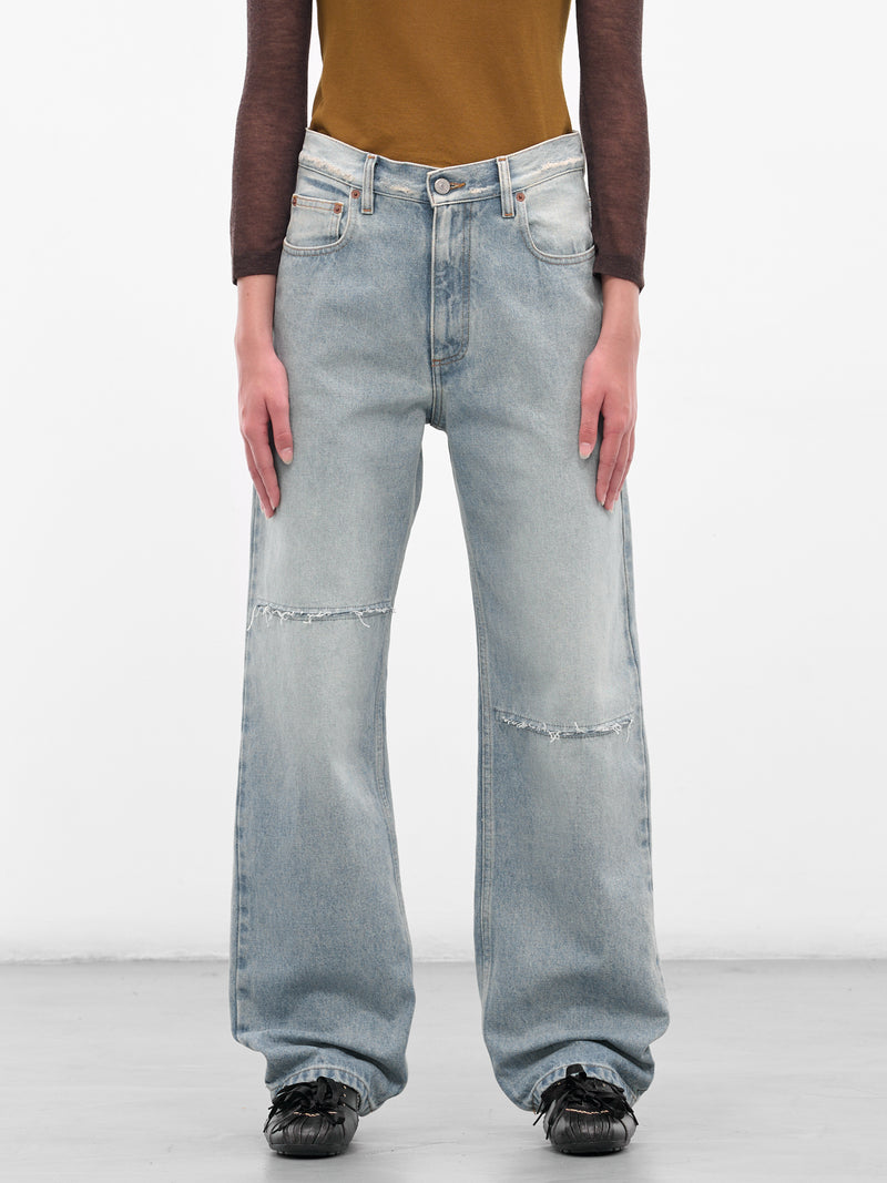 Blue Relaxed 5-Pocket Denim Jeans (S62LB0180-S30589-LIGHT-BLUE)