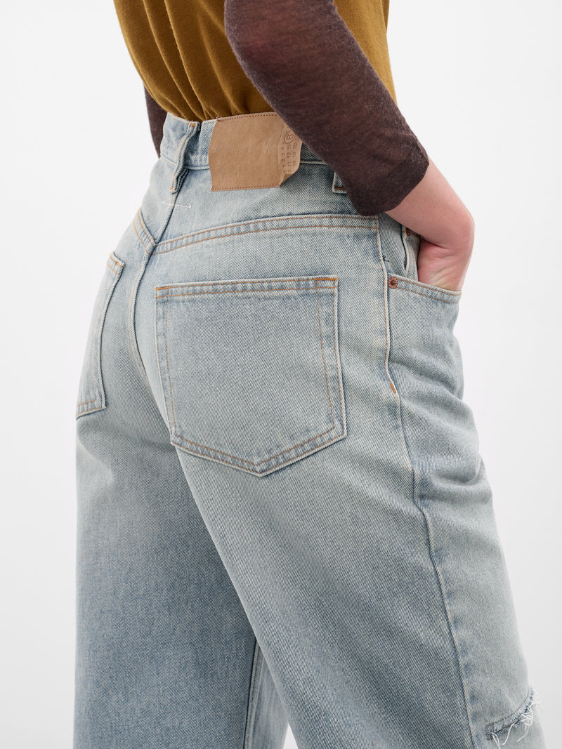 Blue Relaxed 5-Pocket Denim Jeans (S62LB0180-S30589-LIGHT-BLUE)