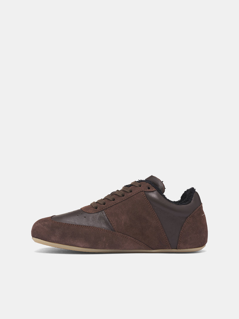 Brown Anatomical Suede Leather Sneakers (S66WS0106-P6435-T8009-BROWN)