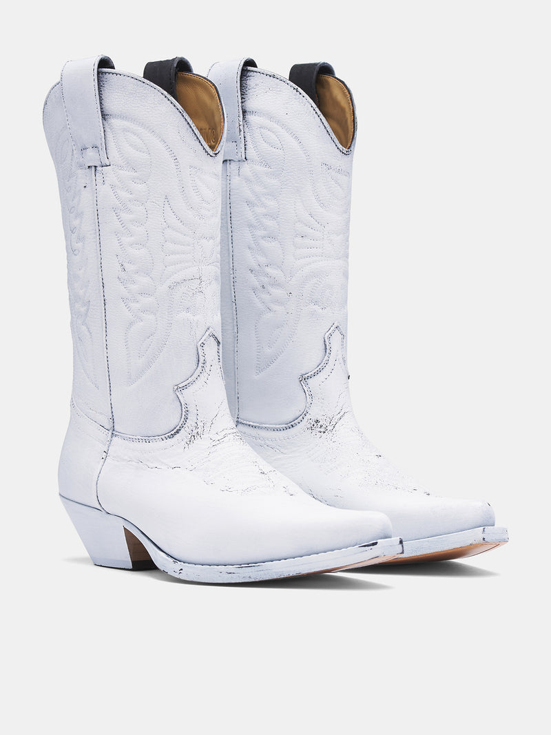 Florence Vintage Cowboy Boots (S66WW0093-P8299-WHITE)