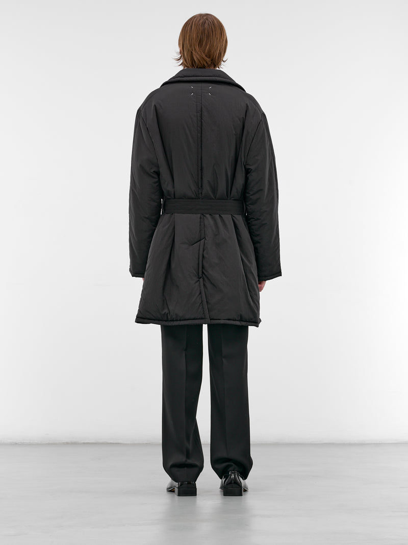 Black Nylon Caban Padded Coat (S67AM0108-M35579-900-BLACK)