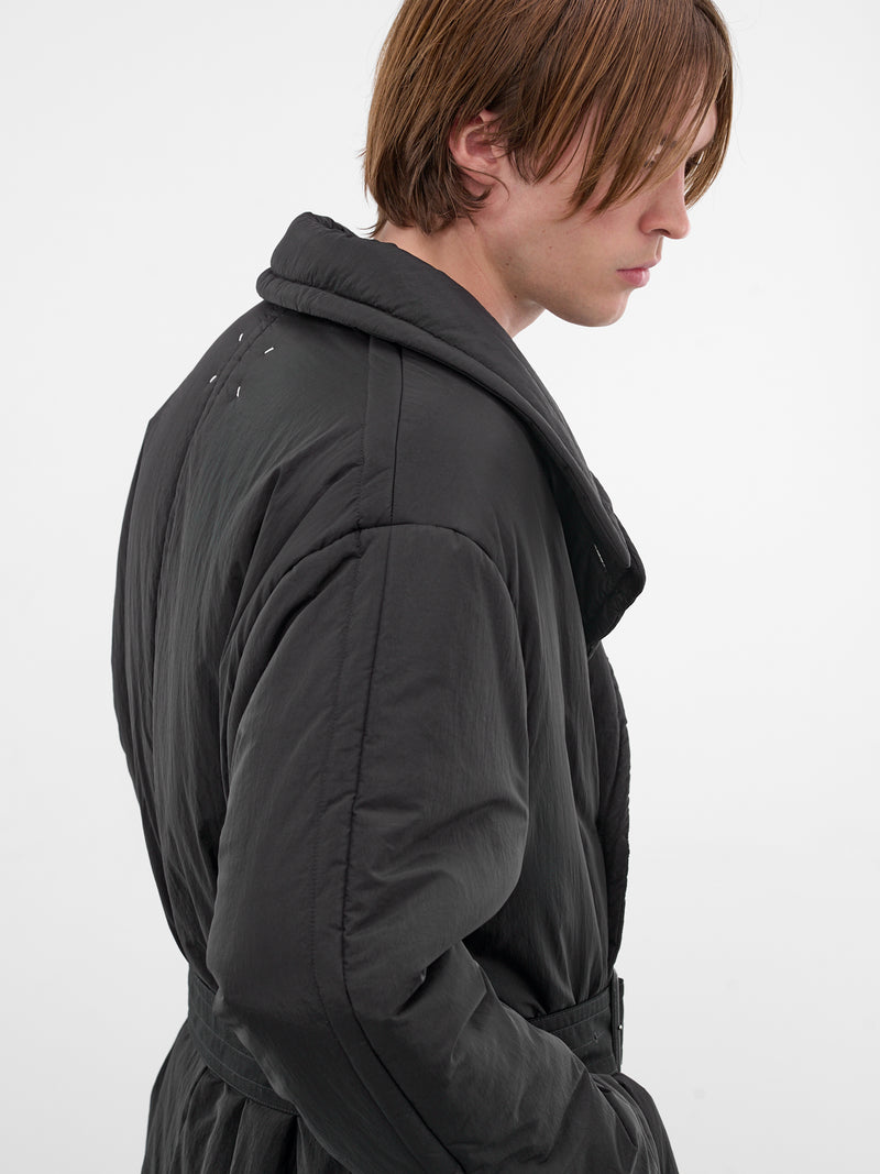 Black Nylon Caban Padded Coat (S67AM0108-M35579-900-BLACK)