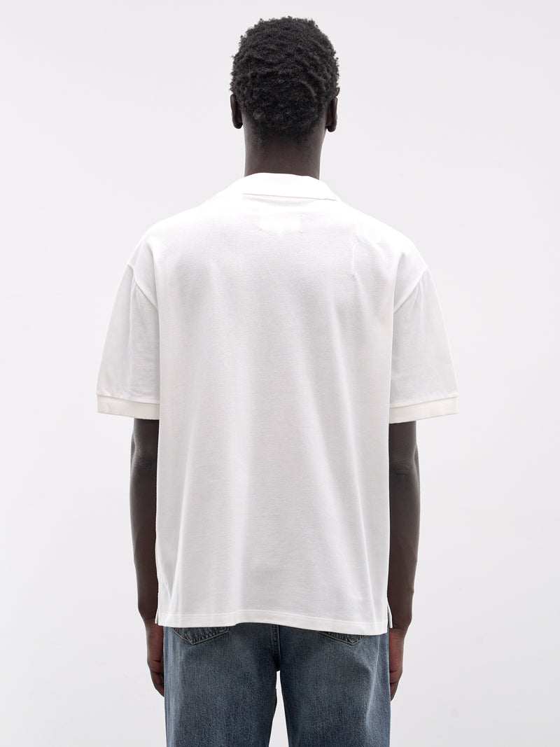 White Taped V-Neck Tee (S67GL0024-M20201-OFF-WHITE)