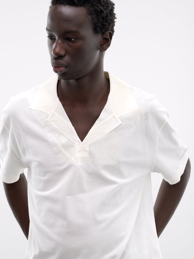 White Taped V-Neck Tee (S67GL0024-M20201-OFF-WHITE)