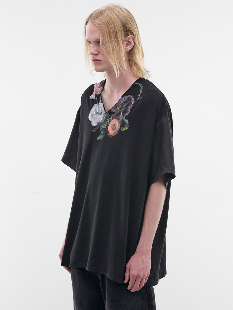 Dutch Still Life V-Neck Tee (S67GC0050-S24575-900-BLACK)