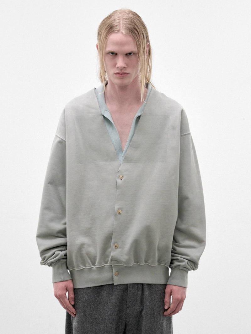 Celadon Cotton V-Neck Cardigan (S67GU0041-S25520-CELADON)