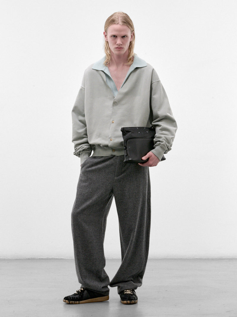 Celadon Cotton V-Neck Cardigan (S67GU0041-S25520-CELADON)
