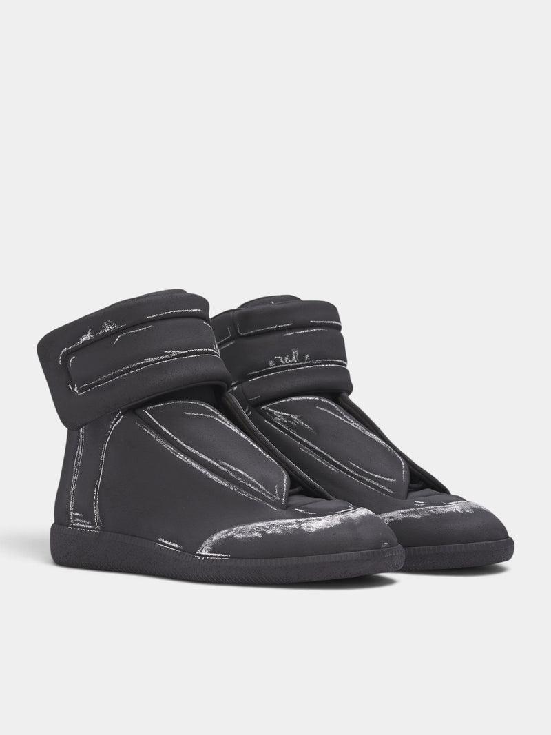 Black Leather Future High Tops (S97WS0102-P7859-BLACK-WHITE)