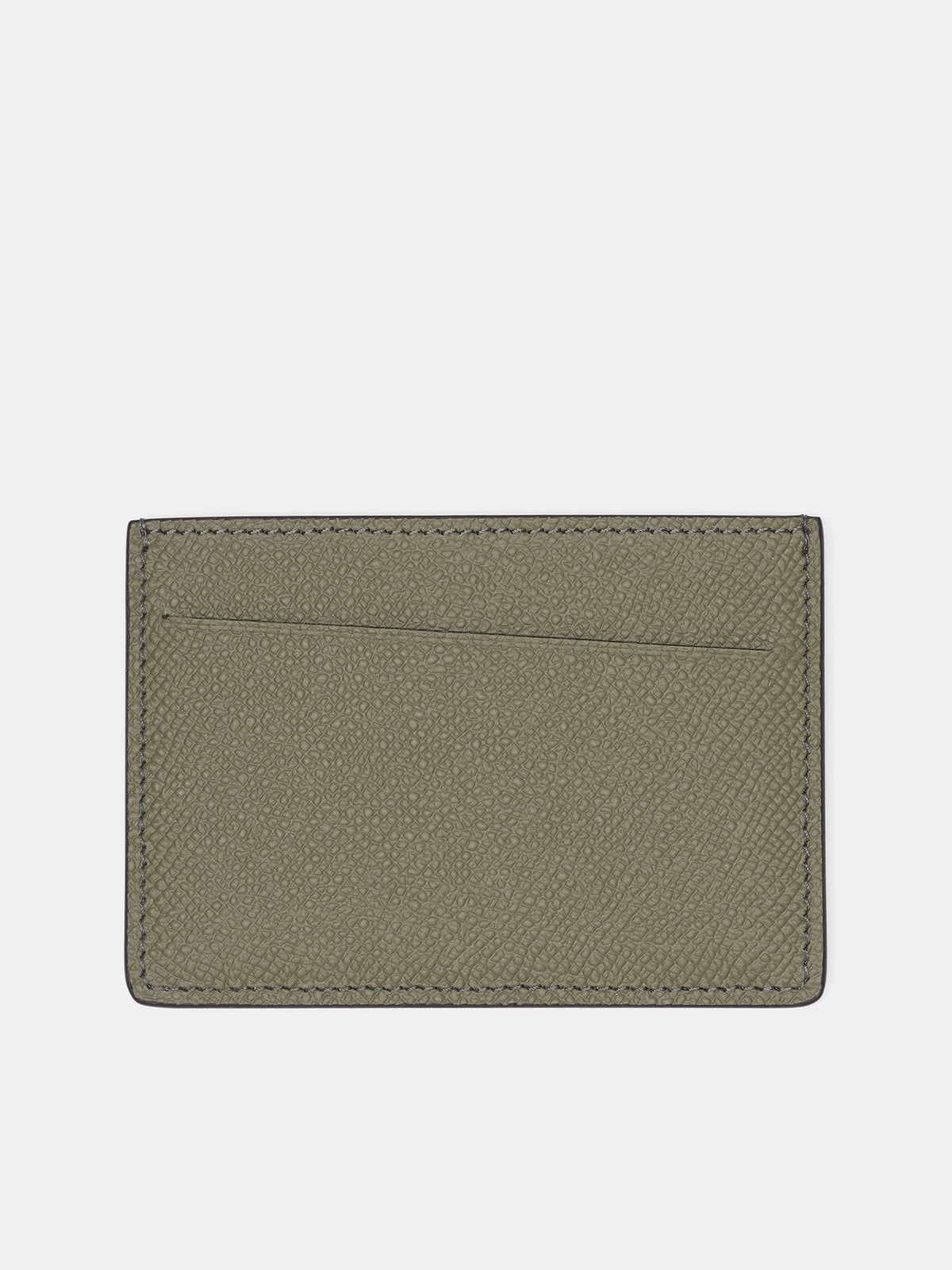 Olive Small Leather Cardholder Wallet (SA1VX0007-P4745-T7429-OLIVE-GR)