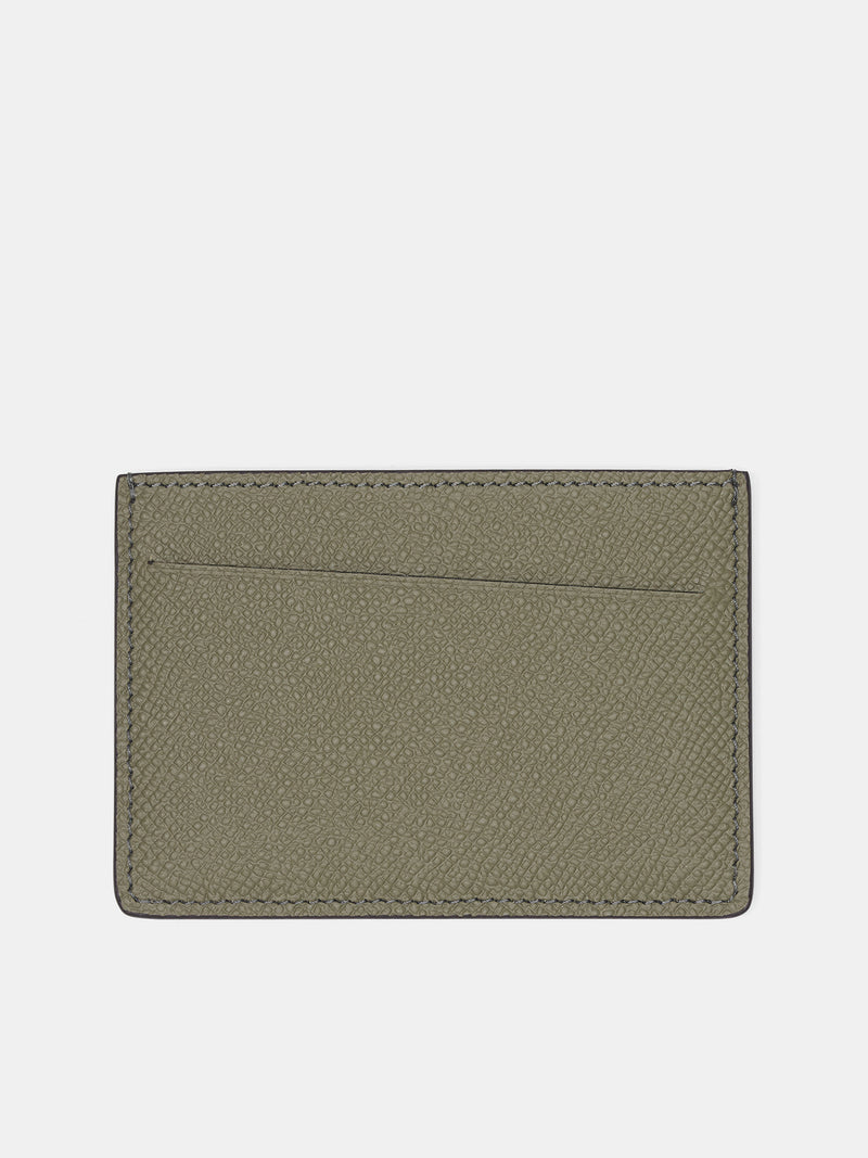Olive Small Leather Cardholder Wallet (SA1VX0007-P4745-T7429-OLIVE-GR)