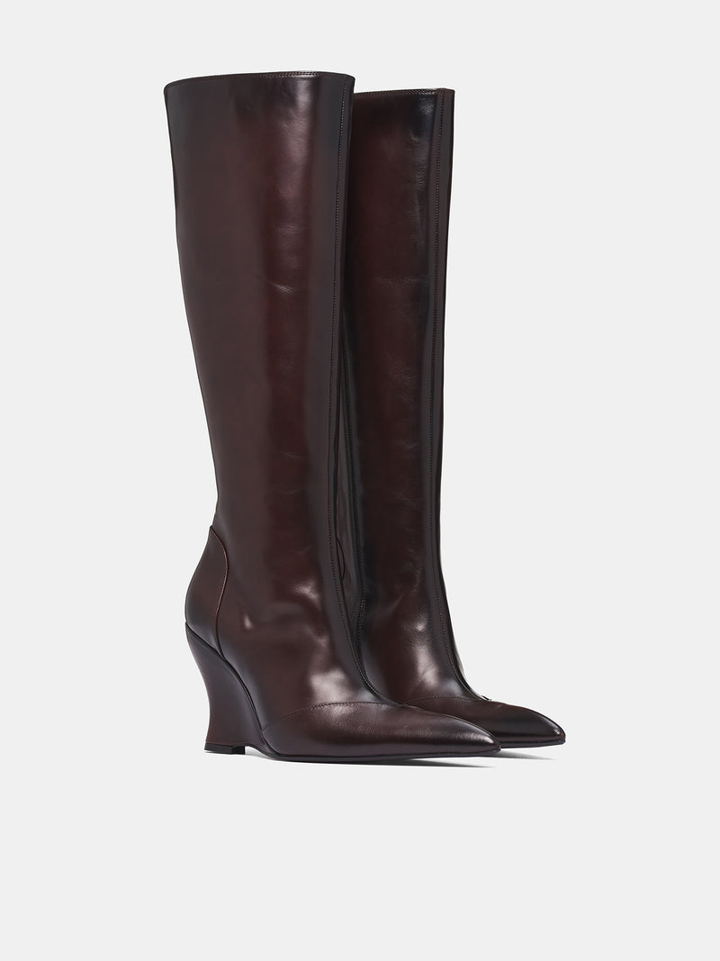 Brown Calf-High Leather Sabaton Boots (SABBOES-ESPRESSO)