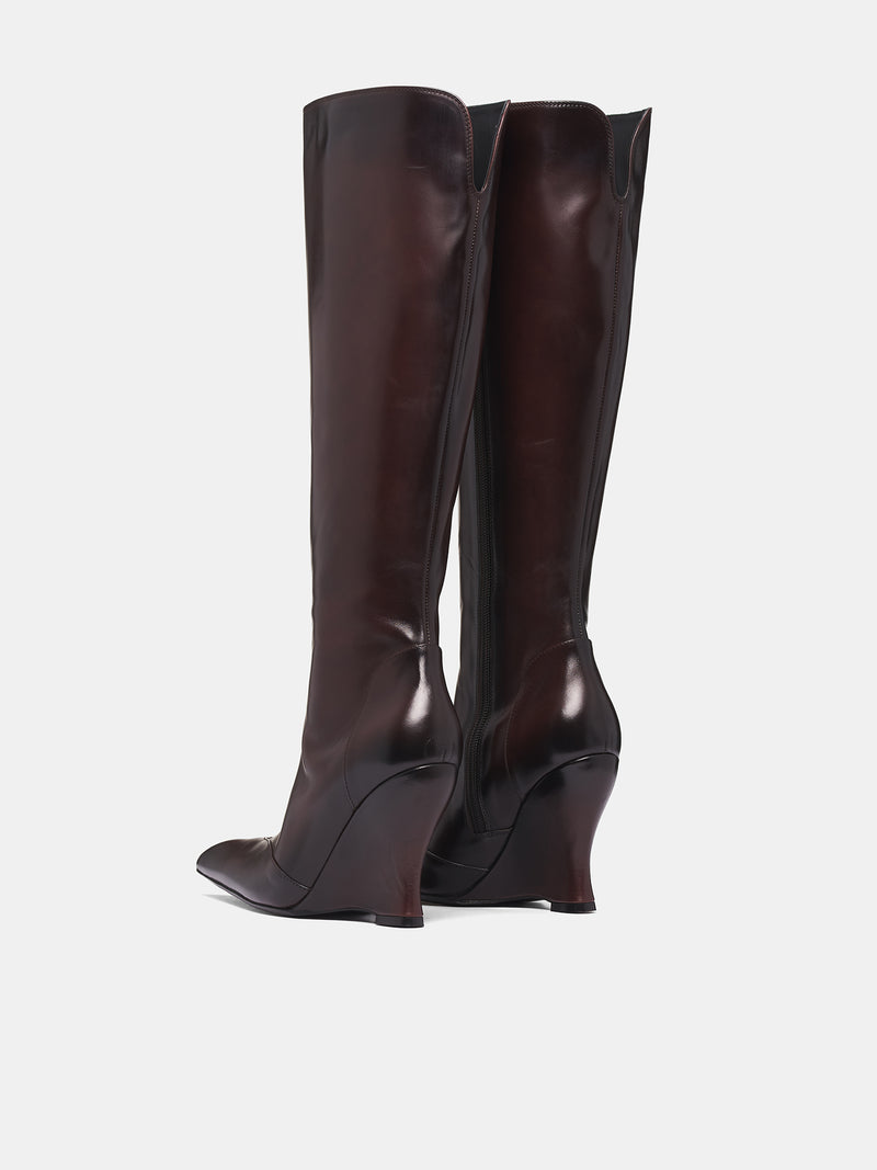 Brown Calf-High Leather Sabaton Boots (SABBOES-ESPRESSO)