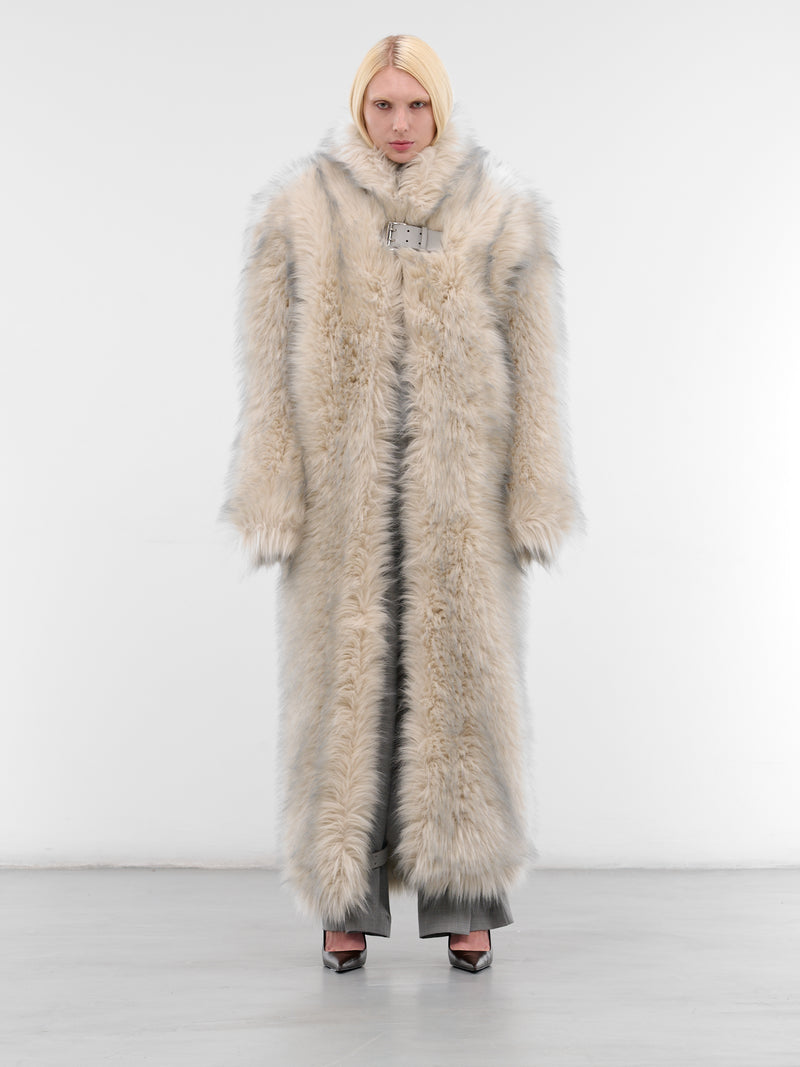 Gray Fur Sabrina Oversized Coat (SABRINA-COAT-GREY)