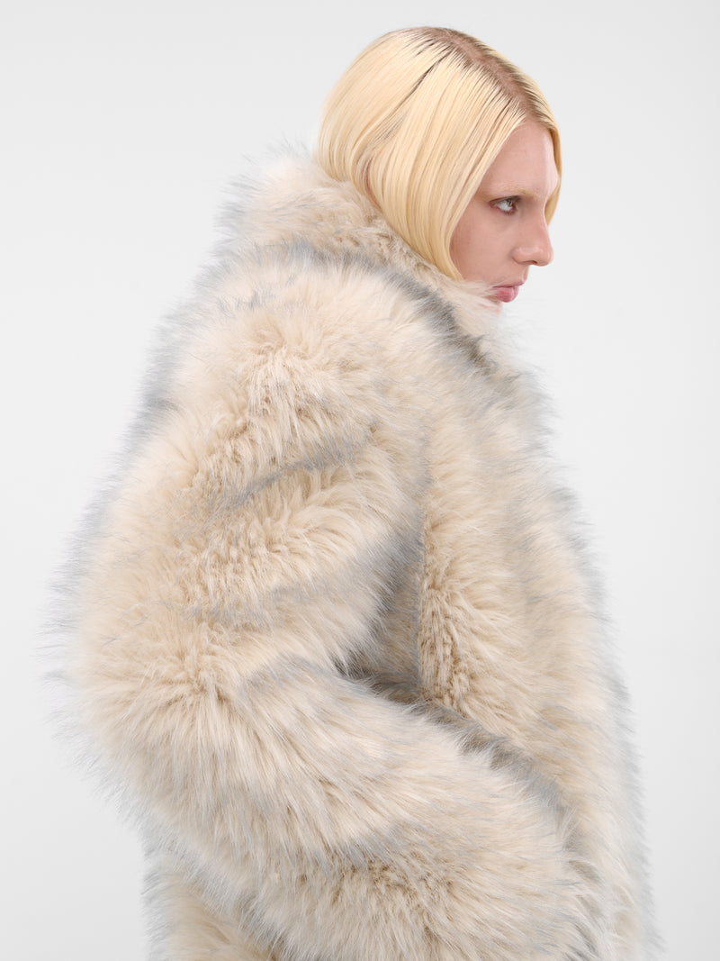 Gray Fur Sabrina Oversized Coat (SABRINA-COAT-GREY)