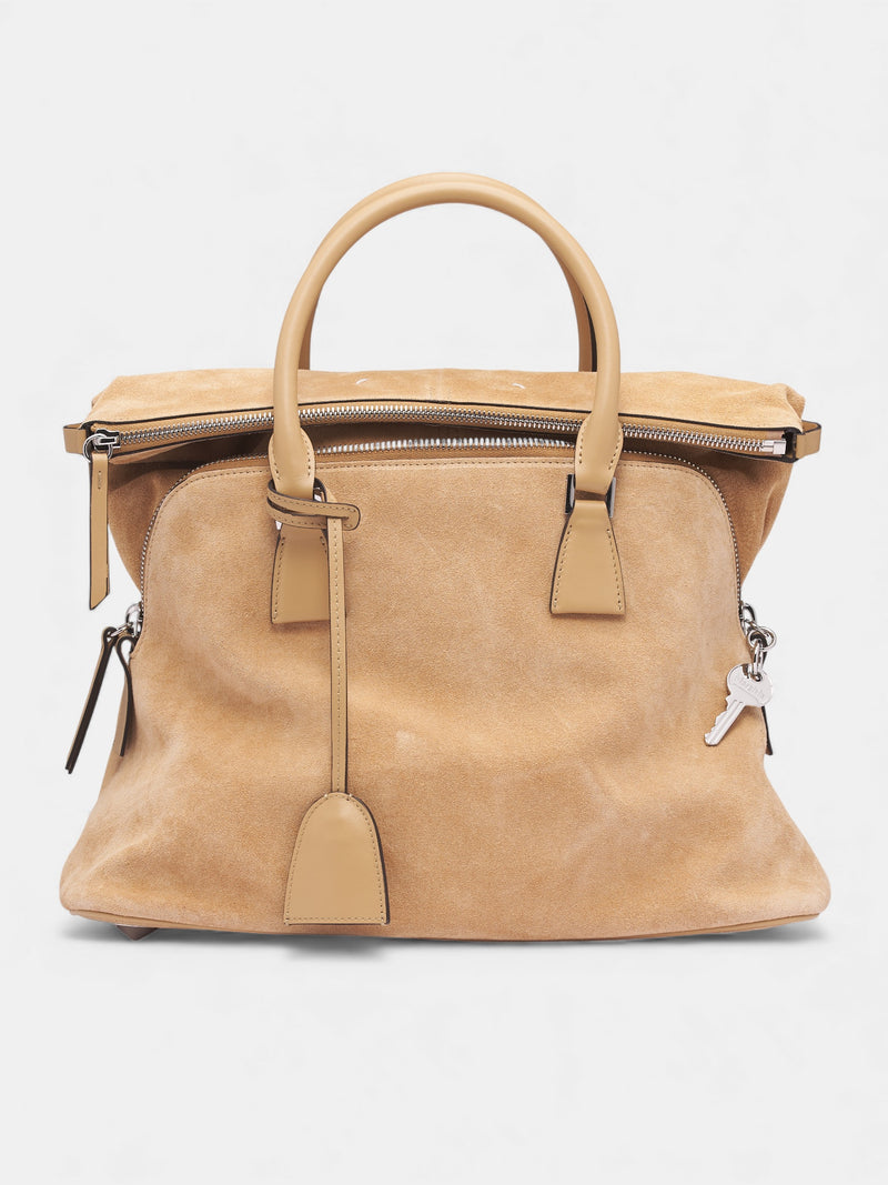 Beige Suede 5AC Soft Bag (SB1WG0085-P8829-HB316-BEIGE)