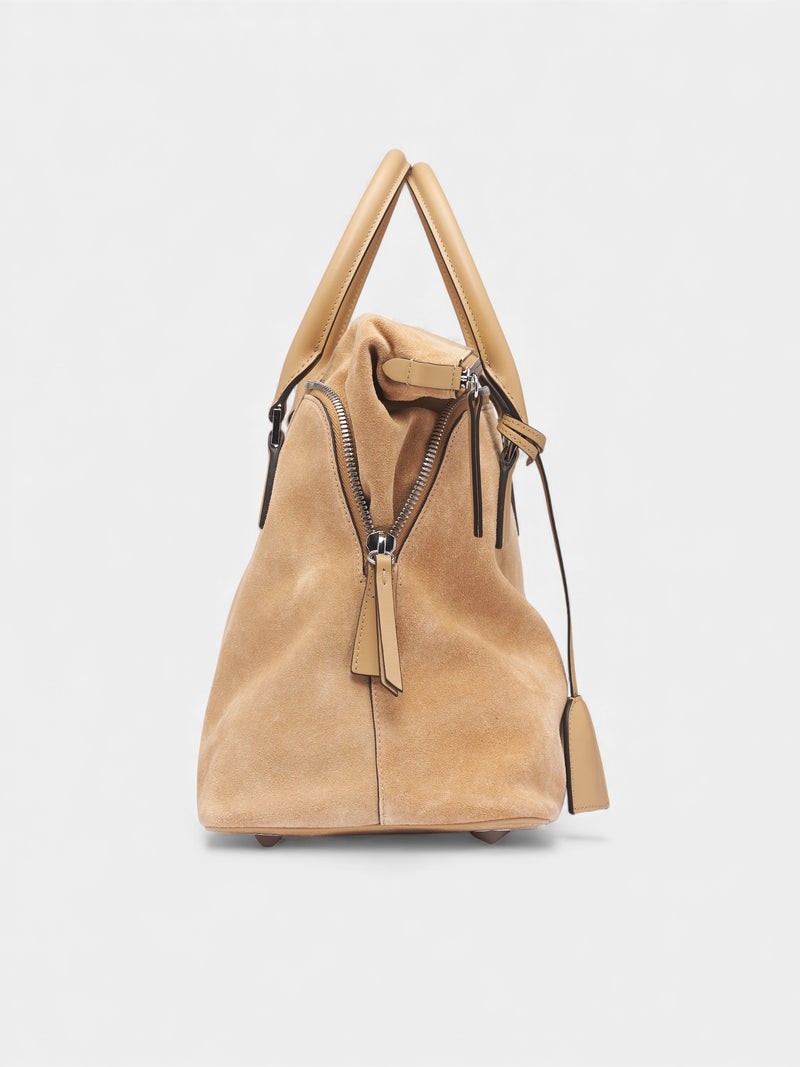 Beige Suede 5AC Soft Bag (SB1WG0085-P8829-HB316-BEIGE)