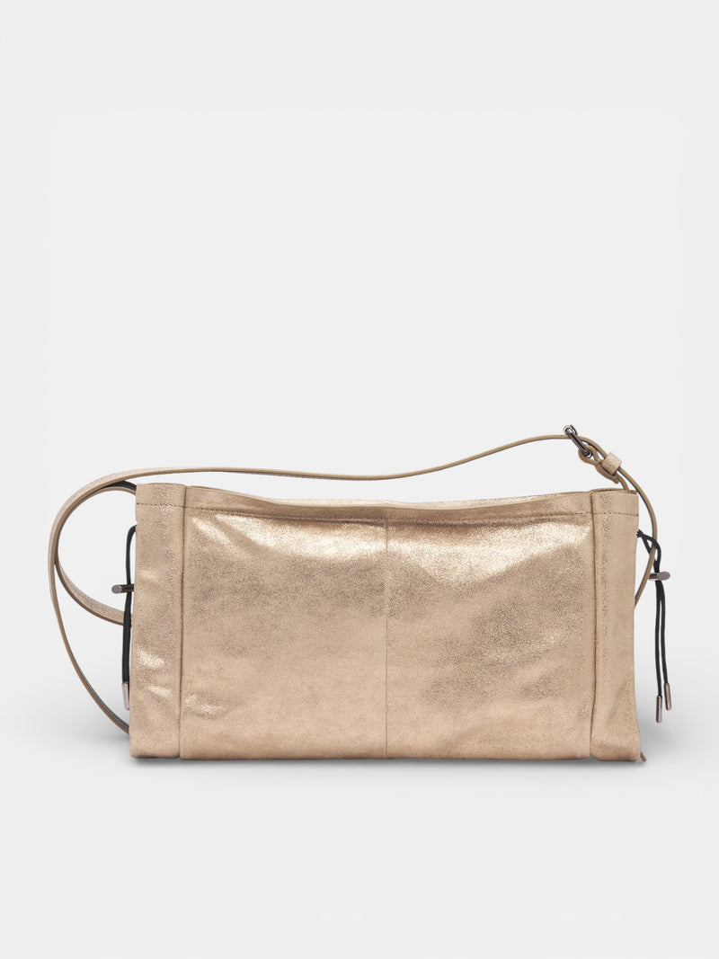 Gold Leather Baguette Bag (SB1ZH0004-P7453-GOLD)