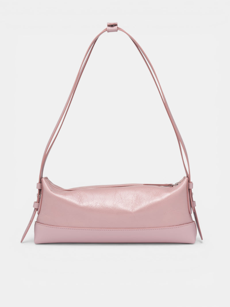 Pink Leather Belt Shoulder Bag (SB1ZH0006-P8830-HB332-PINK)