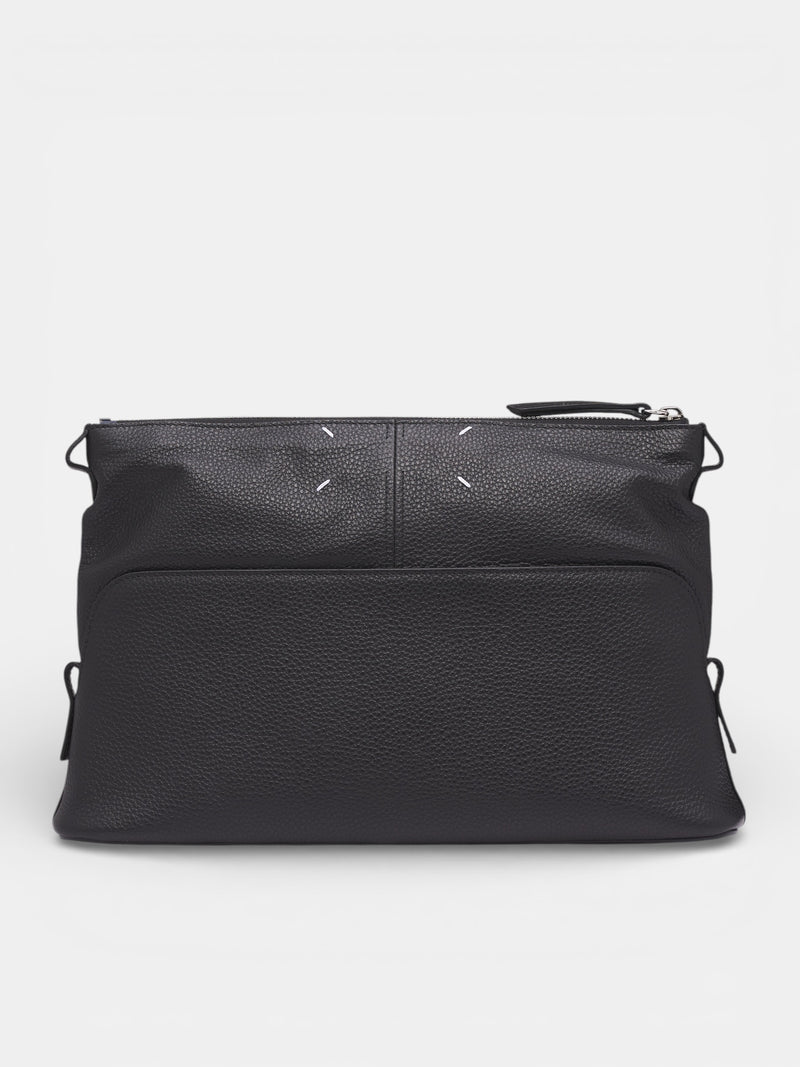 Black Leather 5AC Pouch Bag (SB2WF0007-P8838-BLACK)