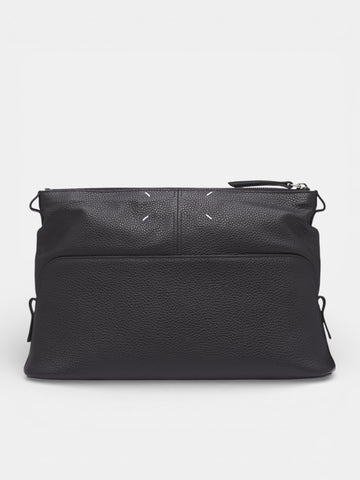 Black Leather 5AC Pouch Bag (SB2WF0007-P8838-BLACK)