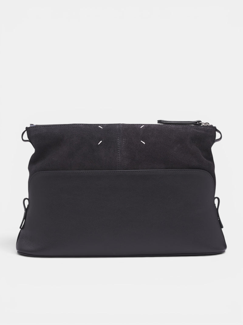 Layered Leather 5AC Clutch Bag (SB2WF0007-P8991-HB396-BLACK)
