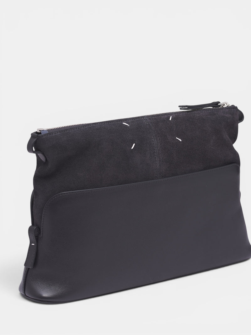 Layered Leather 5AC Clutch Bag (SB2WF0007-P8991-HB396-BLACK)