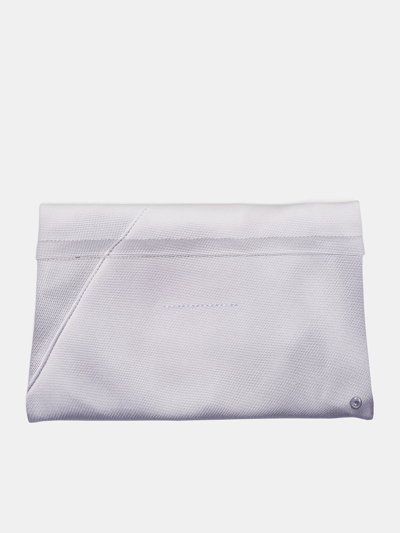 White Folded Rectangular Clutch Bag (SB5WF0012-P8484-T1003-WHITE)