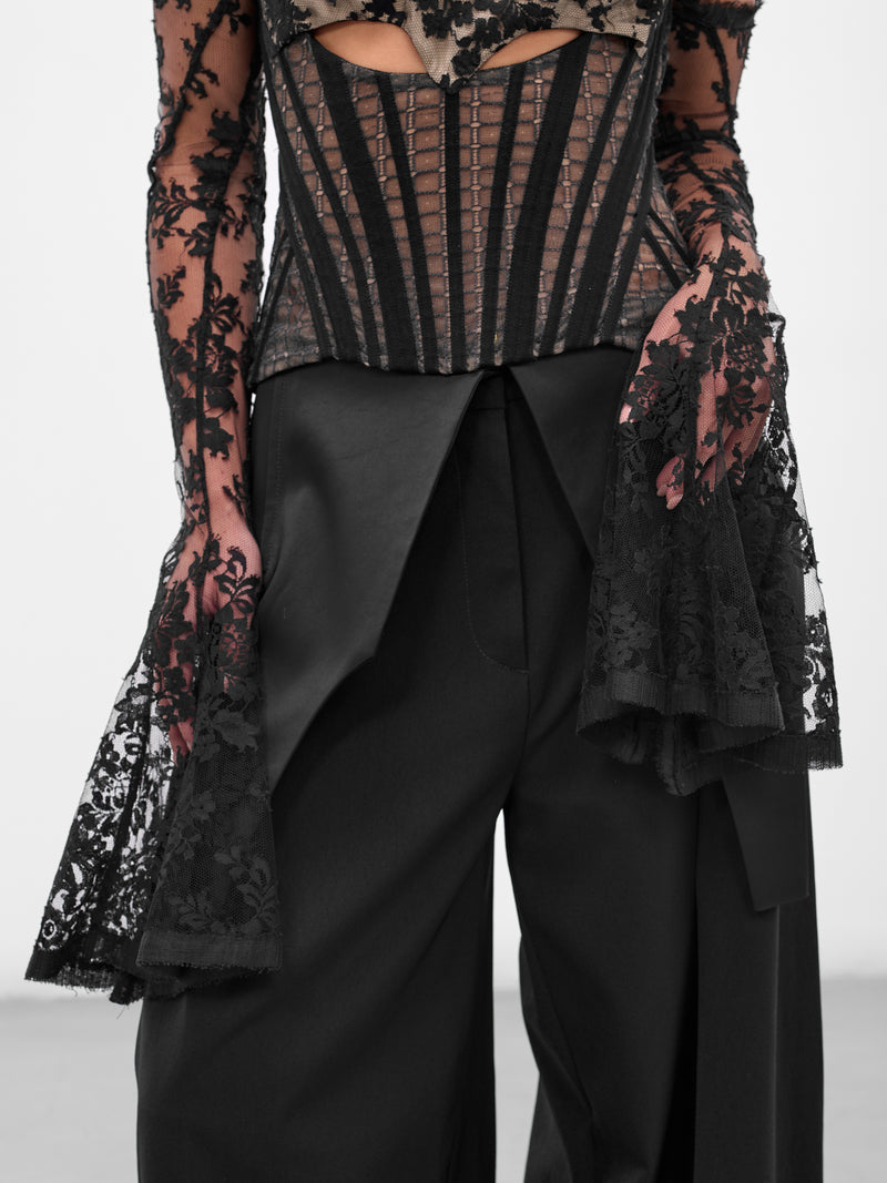 SALIH BALTA Lace Sleeved Corset | H.Lorenzo - detail 1