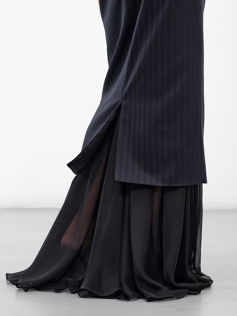 SALIH BALTA Pinstripe Long Gown | H.Lorenzo - detail 2