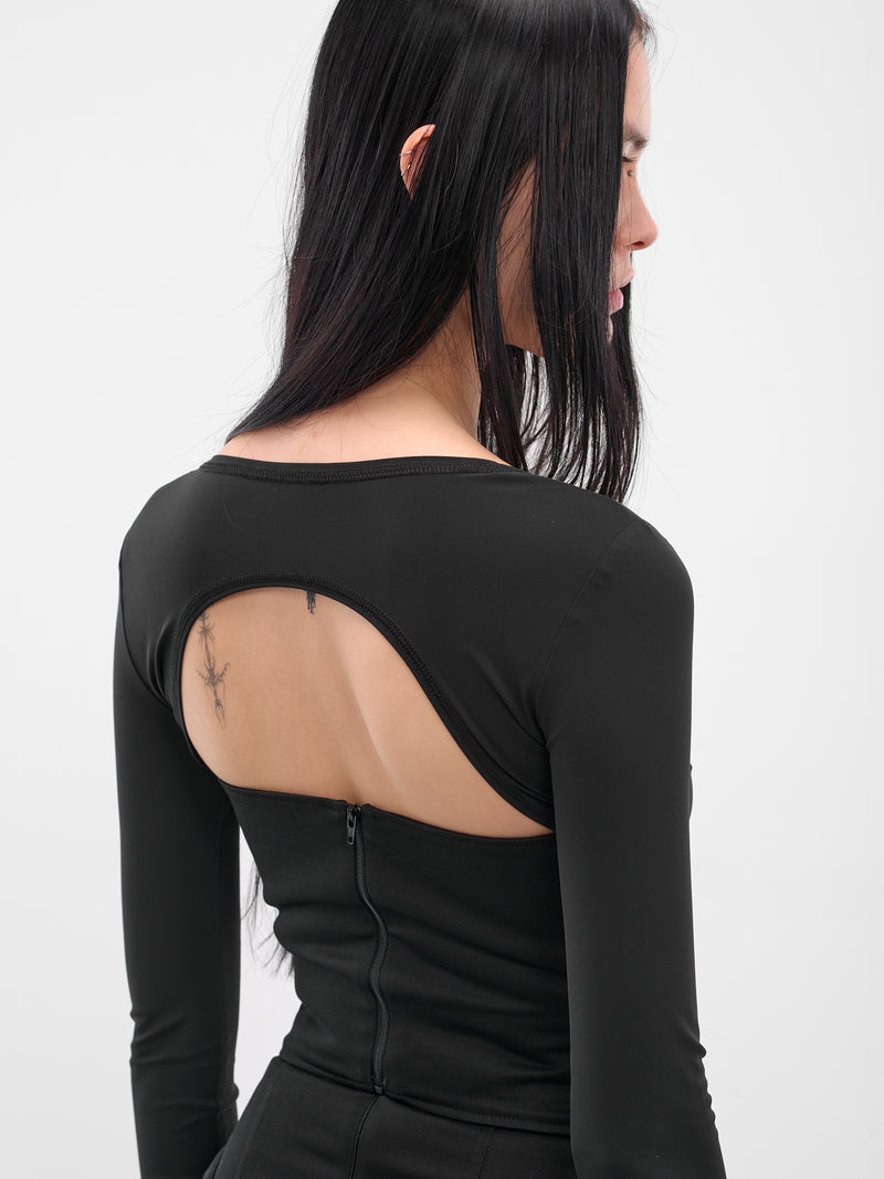 Black Scyhte Structured Bustier Top (SCYB0BL-BLACK)