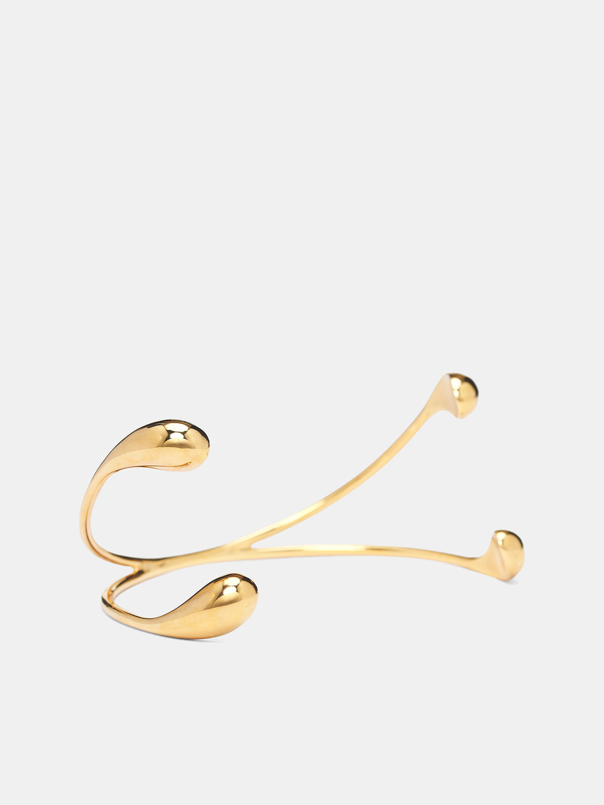 Gold Serti Split Pistil Necklace (SERTI-NECKLACE-GOLD)