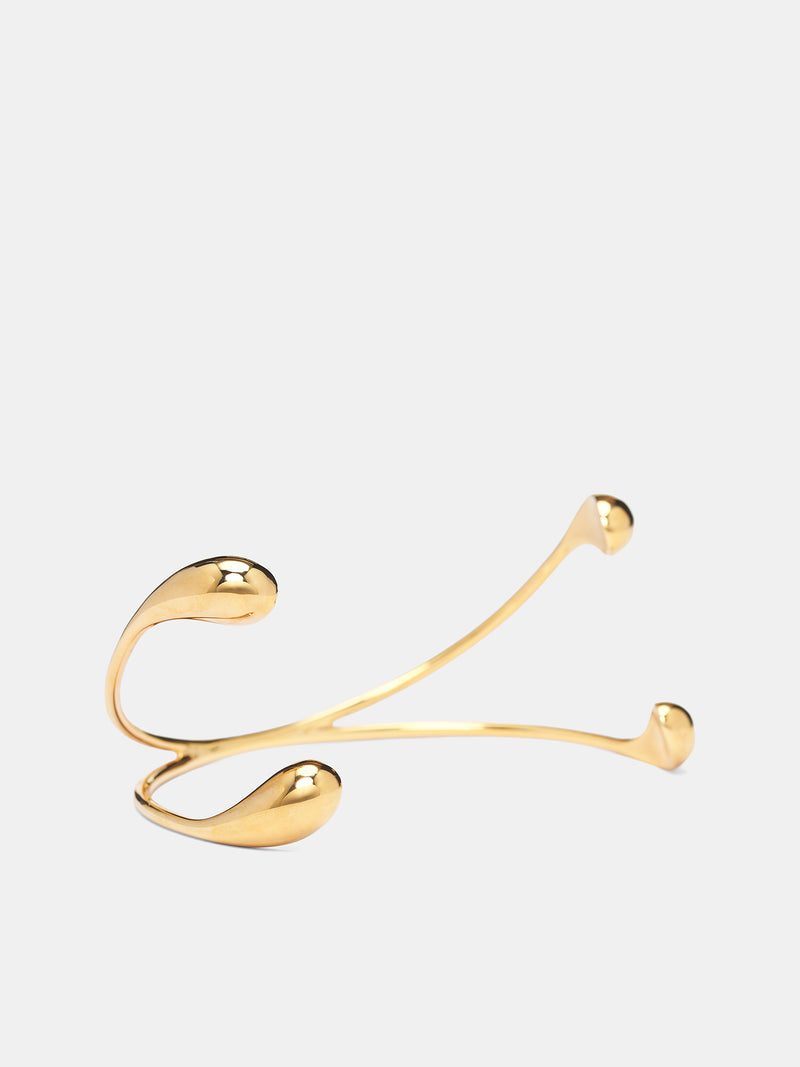 Gold Serti Split Pistil Necklace (SERTI-NECKLACE-GOLD)