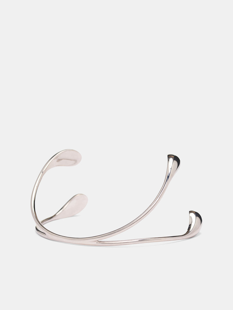 Silver Serti Split Pistil Necklace (SERTI-NECKLACE-SILVER)