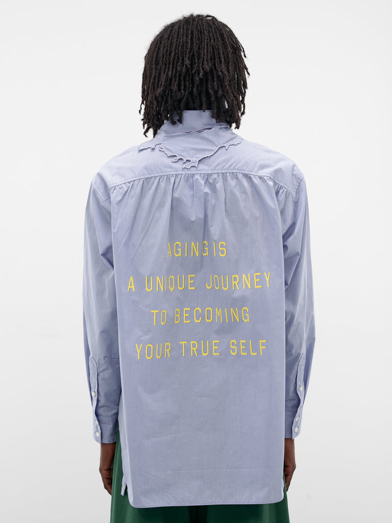 Blue Graphic Print Archipelago Shirt (SH-SV-NGA-1003-BLUE)