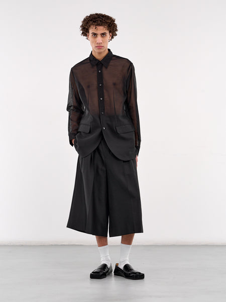 期間限定30％OFF! Sheer Blazer (SH003-BLACK) Shirt ミュージシャン